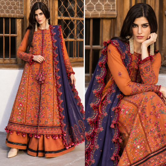 3 Piece Unstitched Embroidered Suit