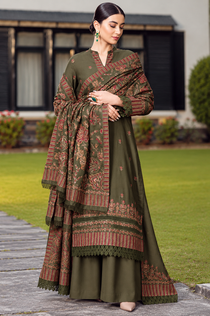 3 Piece Unstitched Embroidered Suit