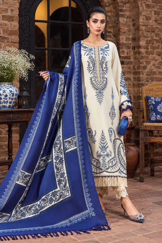 3 Piece Unstitched Embroidered Suit