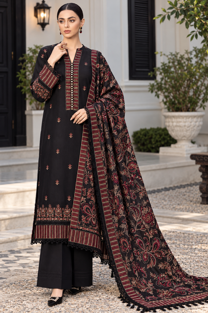 3 Piece Unstitched Embroidered Suit