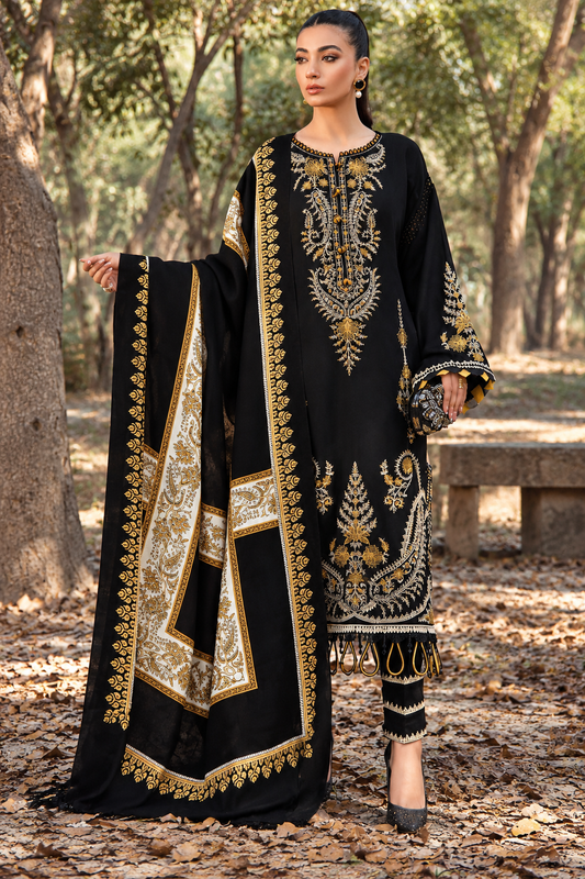 3 Piece Unstitched Embroidered Suit
