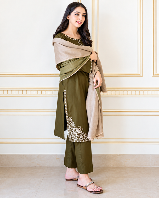 3 Piece Unstitched Embroidered Suit