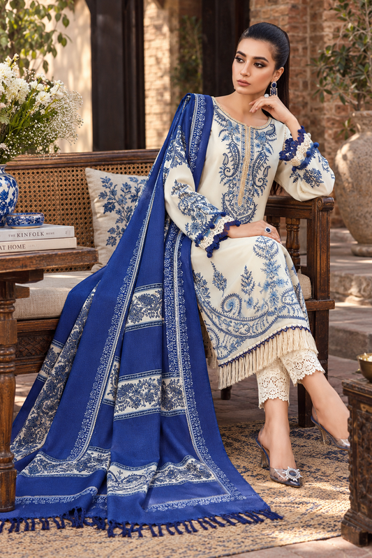 3 Piece Unstitched Embroidered Suit