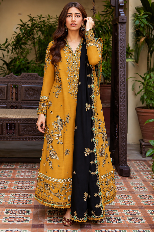 3 Piece Unstitched Embroidered Suit