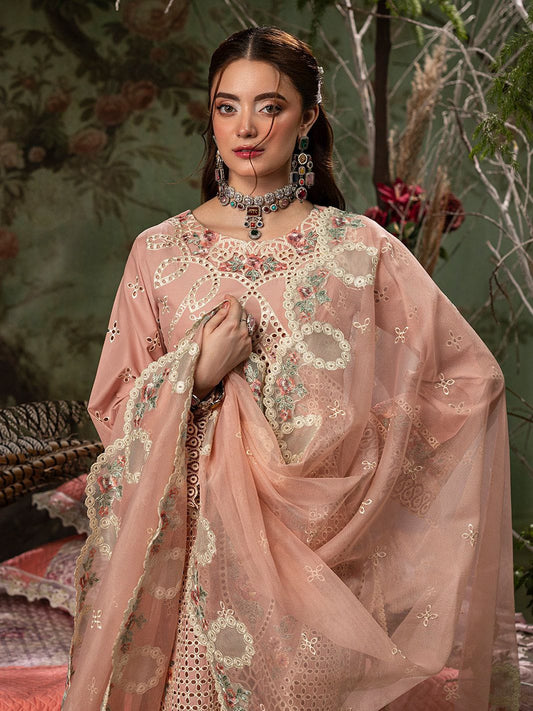 3 Piece Unstitched Embroidered Suit