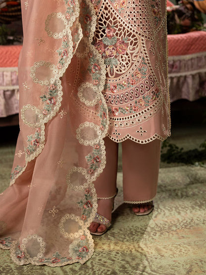 3 Piece Unstitched Embroidered Suit