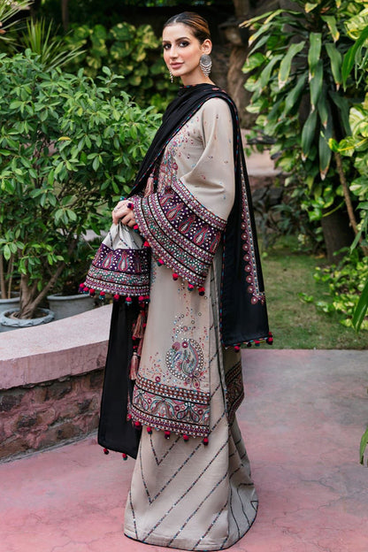 3 Piece Unstitched Embroidered Suit