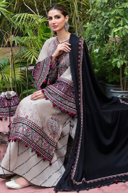 3 Piece Unstitched Embroidered Suit