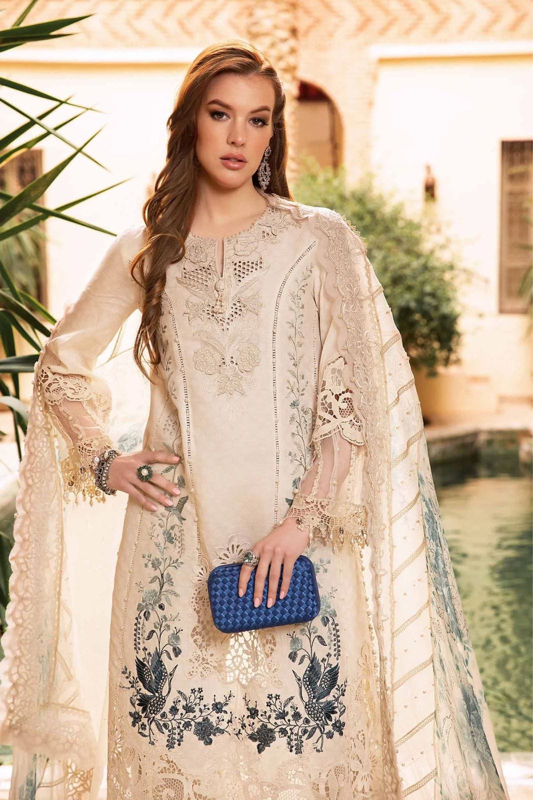 3 Piece Unstitched Embroidered Suit