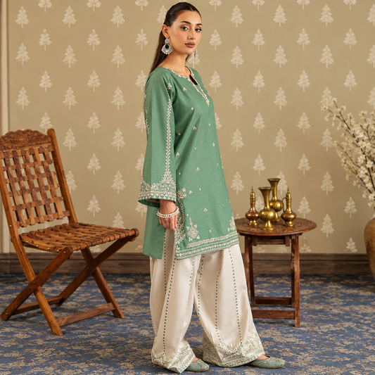 3 Piece Unstitched Embroidered Suit