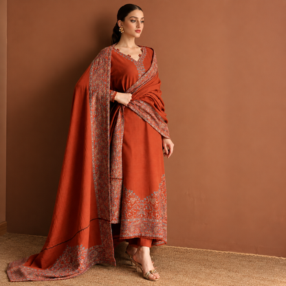 3 Piece Unstitched Embroidered Suit